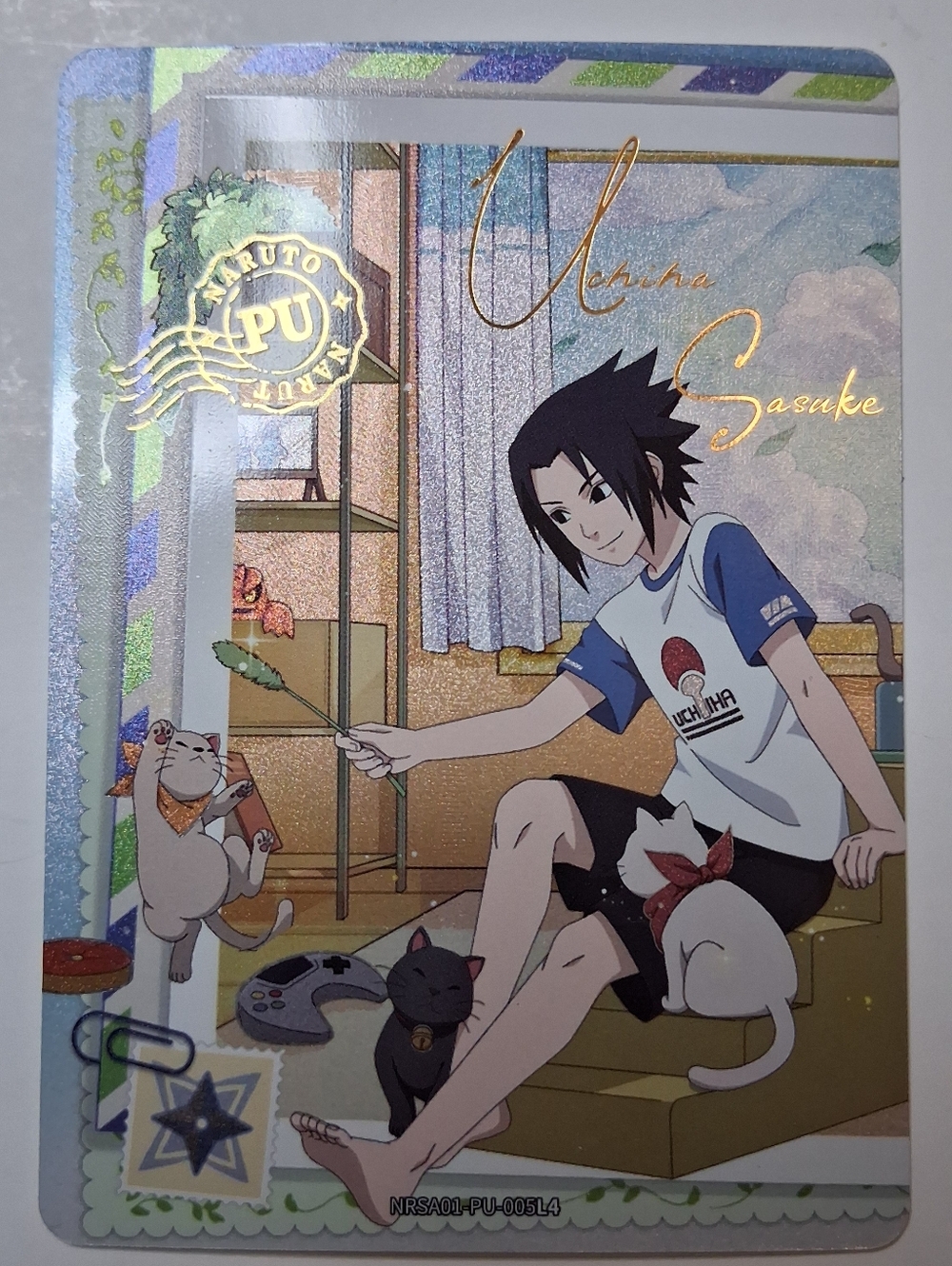 Naruto Kayou English Edition Sasuke Uchiha PU-005L4 Rare Full Art